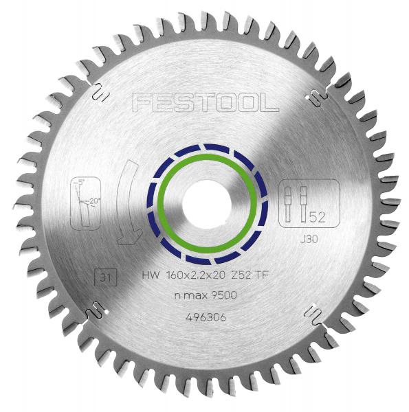 List krožne žage za aluminij/plastiko FESTOOL VW 160x2,2x20 TF52