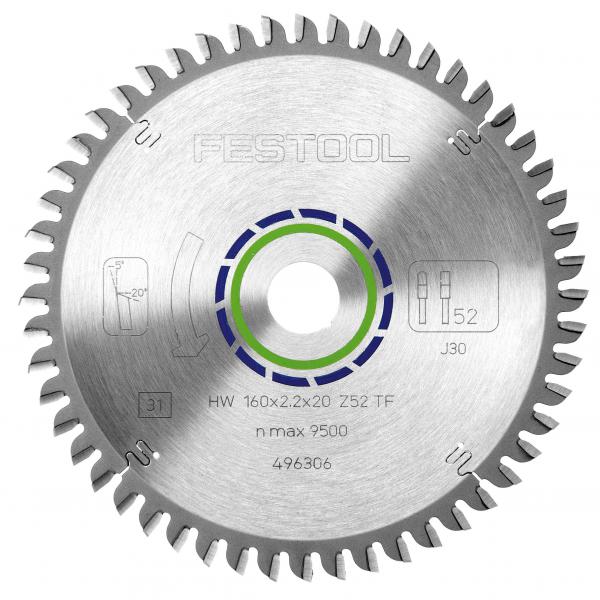 List krožne žage za aluminij/plastiko FESTOOL VW 160x2,2x20 TF52