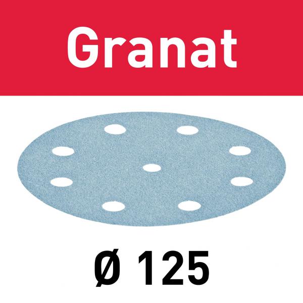 Brusni papir FESTOOL Granat STF D125 / 8 P80 GR / 10