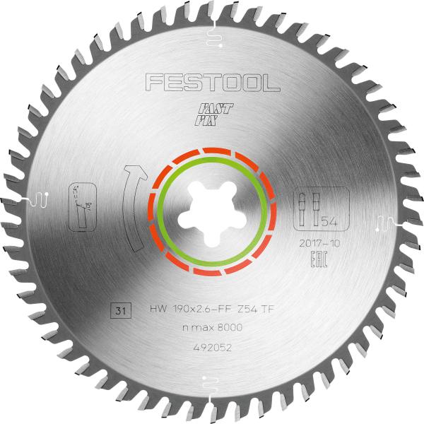 List krožne žage za laminat/HPL FESTOOL VW 190x2,6 FF TF54