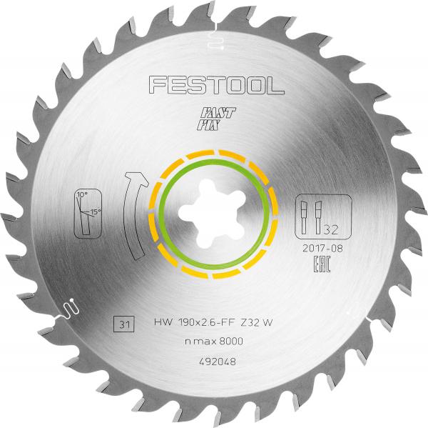 List krožne žage za les FESTOOL UNIVERZAL VW 190x2,6 FF W32