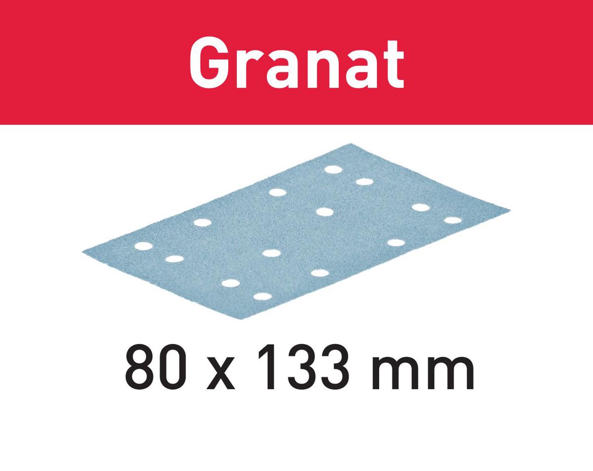 Abrasifs Festool Granat STF 80x133 Mm - Grain P80 Pour Vernis Et Surfaces Dures