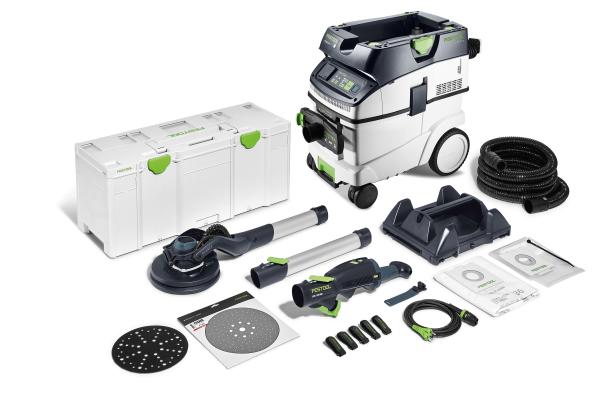 Set FESTOOL brusilnik z dolgim dosegom PLANEX LHS 2 225 EQI in sesalec CTL 36
