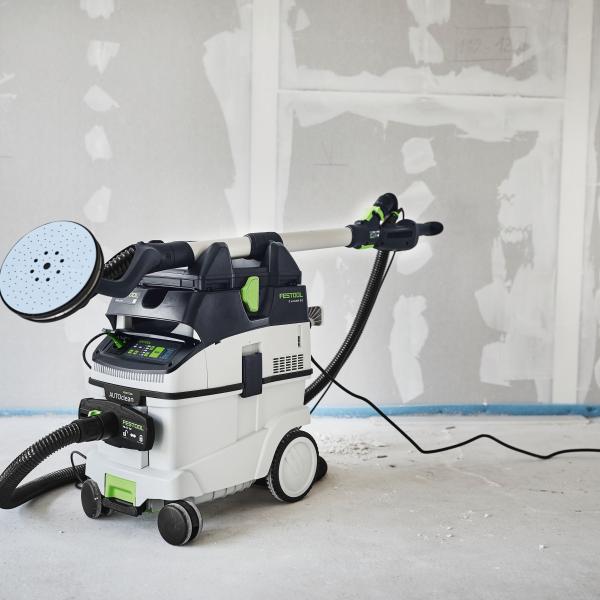 Set FESTOOL brusilnik z dolgim dosegom PLANEX LHS 2 225 EQI in sesalec CTM 36