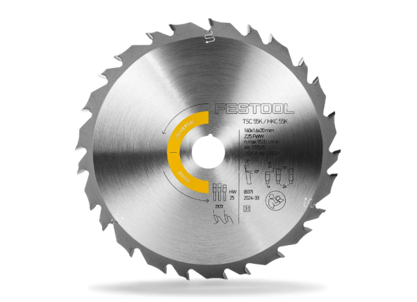 Žagin list FESTOOL WOOD UNIVERSAL HW 160x1,6x20 FWW25