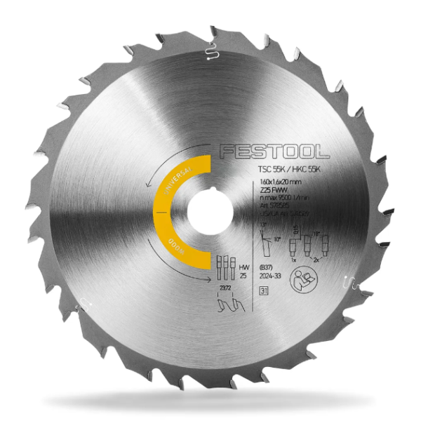 Žagin list FESTOOL WOOD UNIVERSAL HW 160x1,6x20 FWW25