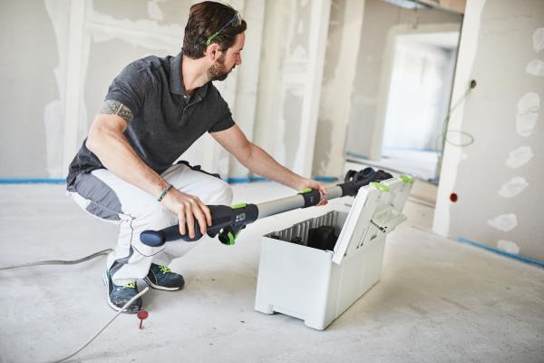 Set FESTOOL brusilnik z dolgim dosegom PLANEX LHS 2 225 EQI in sesalec CTM 36