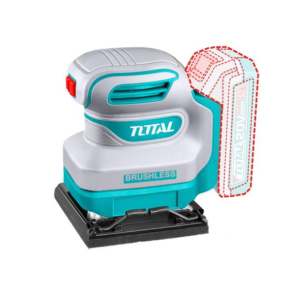 Akumulatorski brusilnik TOTAL 110×100 / 12000rpm /P20S