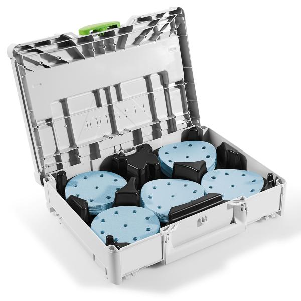 Set brusnih papirjev Festool Systainer³ Granat SYS-STF D125 GR-komplet