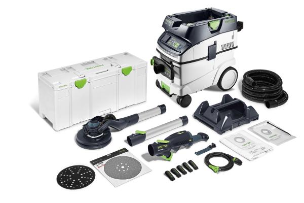 Set FESTOOL brusilnik z dolgim dosegom PLANEX LHS 2 225 EQI in sesalec CTM 36