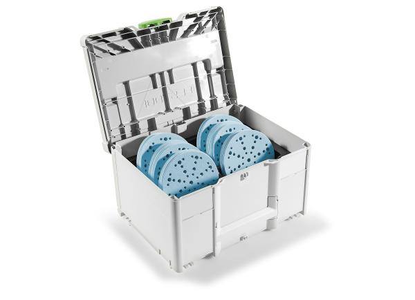 Set brusnih papirjev Festool Systainer³ Granat SYS-STF D150 GR-komplet