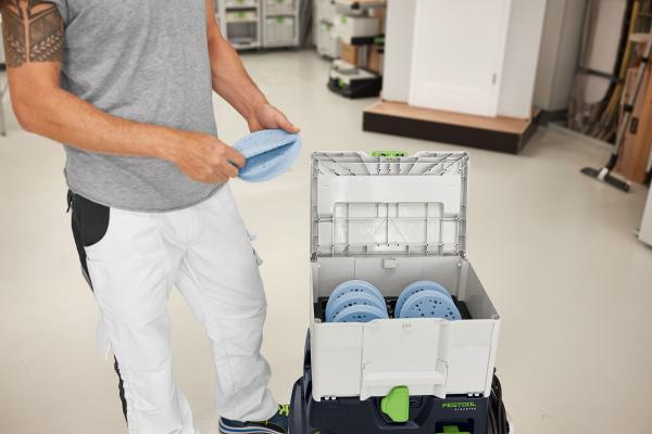 Set brusnih papirjev Festool Systainer³ Granat SYS-STF D150 GR-komplet