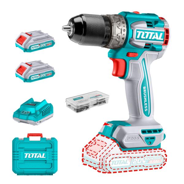 Akumulatorski vrtalnik TOTAL INDUSTRIAL TDLI20602E