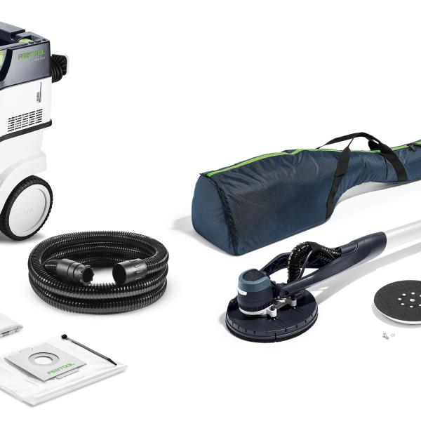 Set FESTOOL brusilnik z dolgim dosegom PLANEX LHS-E 225 in sesalec CTL 36