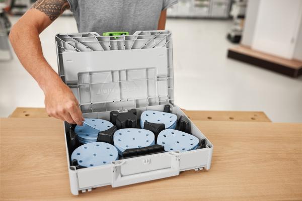 Set brusnih papirjev Festool Systainer³ Granat SYS-STF D125 GR-komplet