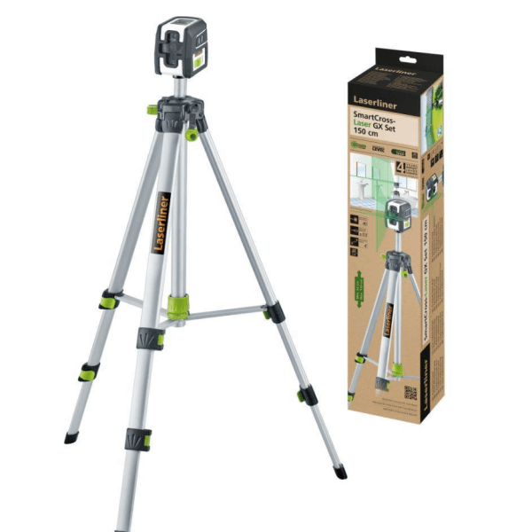 LaserLiner križni laser Set SmartCross-Laser GX 150 cm zelen