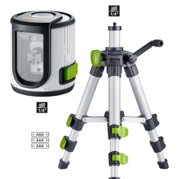 Križni laser LaserLiner -EasyCross Laser Work set zelen