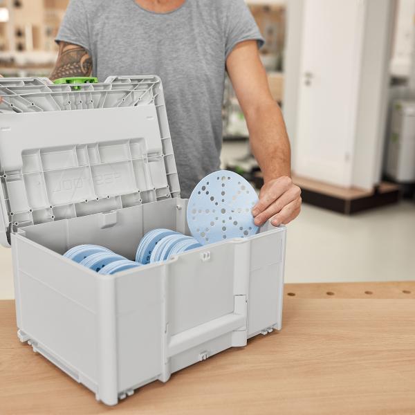 Set brusnih papirjev Festool Systainer³ Granat SYS-STF D150 GR-komplet