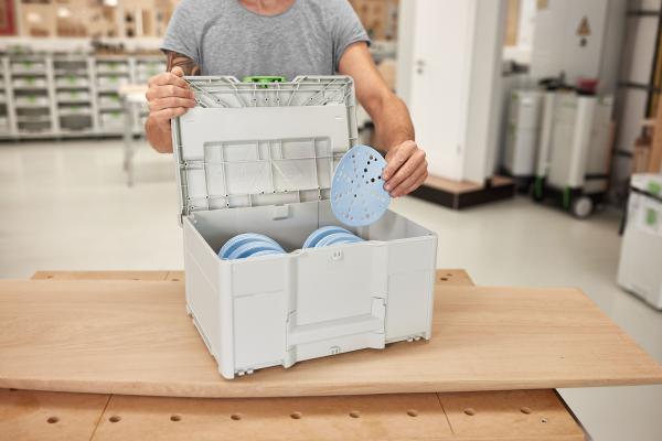 Set brusnih papirjev Festool Systainer³ Granat SYS-STF D150 GR-komplet