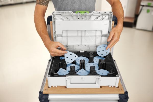 Set brusnih papirjev Festool Systainer³ Granat SYS-STF D90/V93 GR-komplet