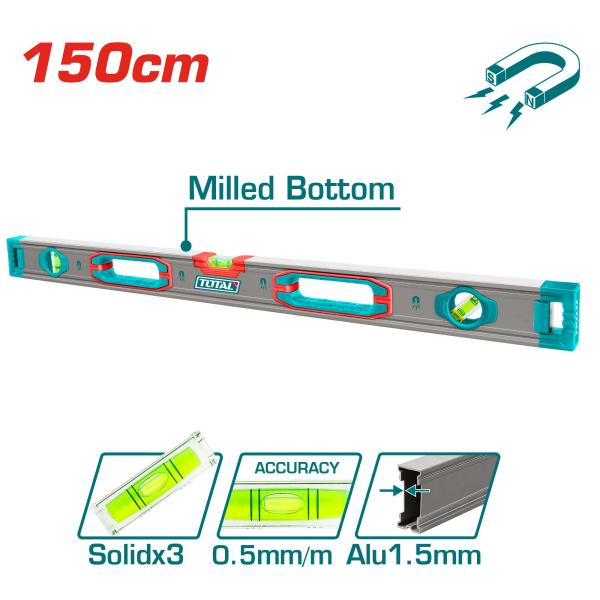 Vodna tehtnica TOTAL 150 cm z magnetom