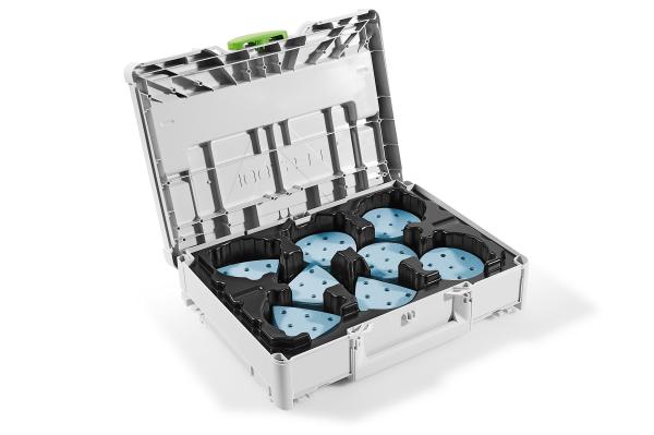 Set brusnih papirjev Festool Systainer³ Granat SYS-STF D90/V93 GR-komplet