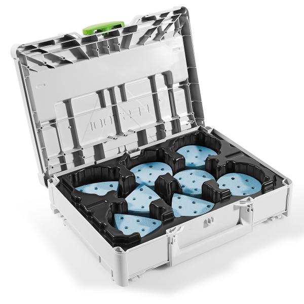 Set brusnih papirjev Festool Systainer³ Granat SYS-STF D90/V93 GR-komplet